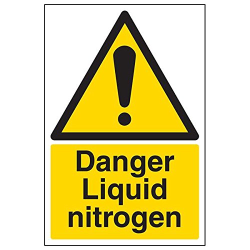 Danger d'azote liquide panneau portrait 200x300mm lot de 3 Vsafety pour signalisation de sécurité
