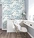 CiCiwind 16In×197In White and Blue Peel and Stick Wallpaper for Bedroom Removable Self-Adhesive Wall Paper Vintage Toile Contact Paper for Cabinets Shelf Drawer Country Wallpaper Walls Covering