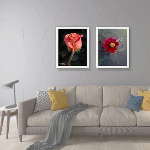 Miniatura 8 de KAOIKO Portarretratos de 16 x 20 pulgadas, paquete de 2 fotos de madera maciza blanca de 12 x 16 pulgadas con paspartú o pared de 16 x 20 pulgadas