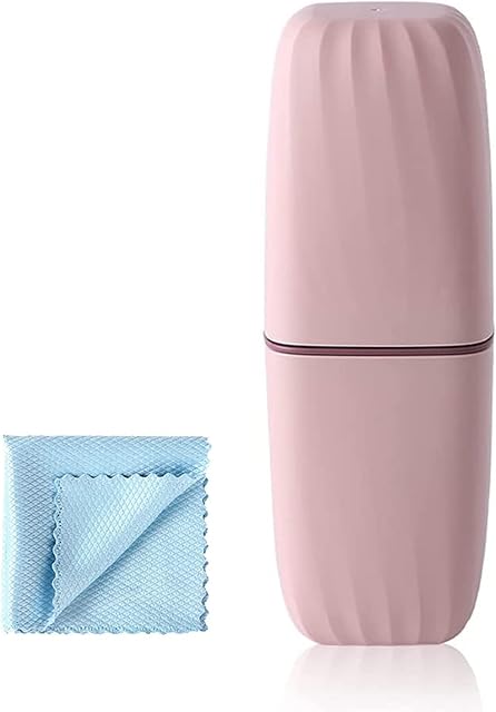 Travel Toothbrush Case and Carrier, Portable Business Trips Wash Cup Holder Organizer for Trips and Daily Use (Pink)