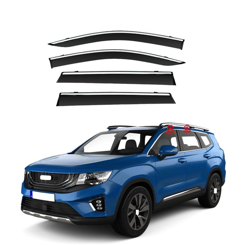 Deflectores de Aire para Geely Okavango 2020+ Set de 4 Piezas Cubierta Protectora de Lluvia y Sol