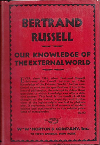 Our knowledge of the external world, B00085SI6U Book Cover