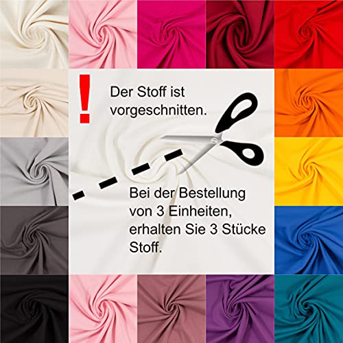 Generisch Elasthan, Baumwolle Synthetik Bündchenstoff Schlauchware Coupon (Lila, 0,5m) - 27