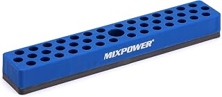 MIXPOWER 1/4" Magnetic Bits Holder,43 Holes Hex Bit Organizer with Strong Magnetic Base, Blue, Magnetic Tool Organizer