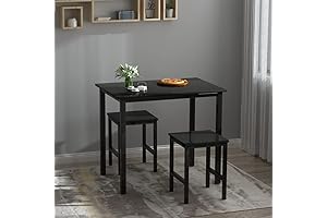 AWQM Mini Kitchen Dining Table Set with 2 Stools for Small Kitchen