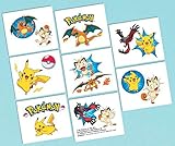 Amscan Cute Pikachu and Friends Birthday Party Temporary Tattoos Favor (1 Sheet)-16 Tattoos, 2