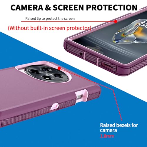 Coque OnePlus 12R 5G rigide violette avec finitions haut de gamme ajustées - 4