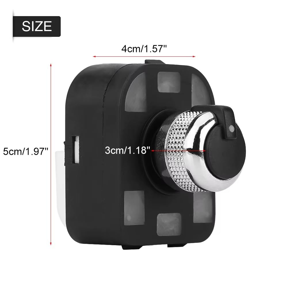 Car Mirror Switch Compatible with A2 2000-2005 Car Rearview Mirror Switch Knob Rearview Mirror 4F0 959 565
