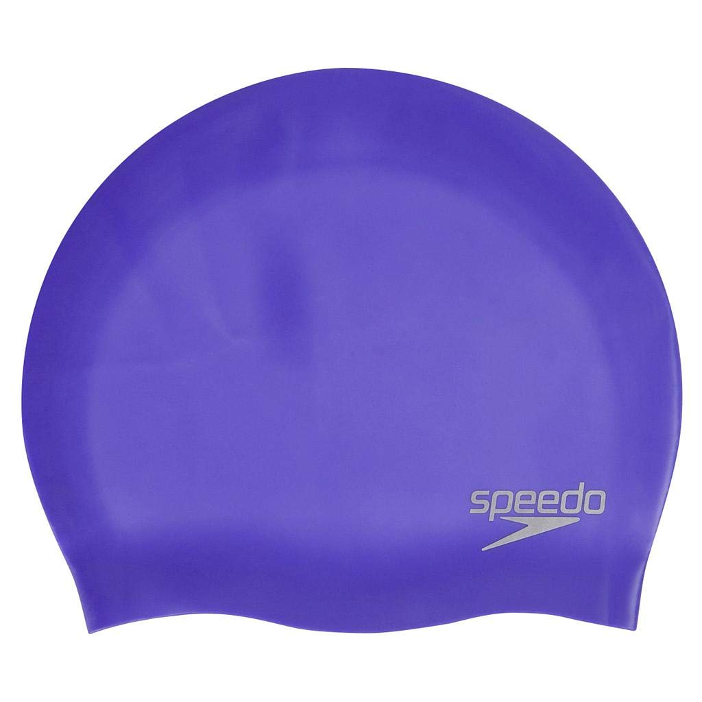 Speedo Unisex-Youth Junior Plain Moulded Silicone Swimming Cap | Swim Essentials | Hair Protection Training Aids