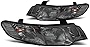 DNA Motoring HL-OH-KIAF10-SM-CL1 Smoke Lens Clear Corner Headlights Replacement Compatible with 10-13 Kia Forte/Forte Koup