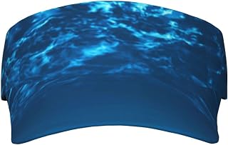 Underwater Ocean View Printed Sun Visor Hat Empty Top Sun Hat Adjustable Sports Sun Caps Baseball Caps for Women and Men Black, Black, One Size, Black, One Size