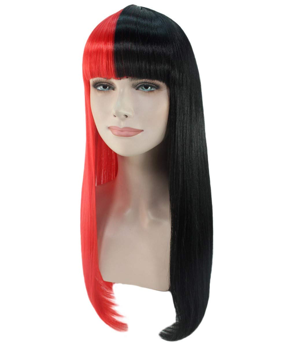 Amazon | Wigs2you 仮装 ウィッグ H-4115 赤黒 ツートン ロング フル
