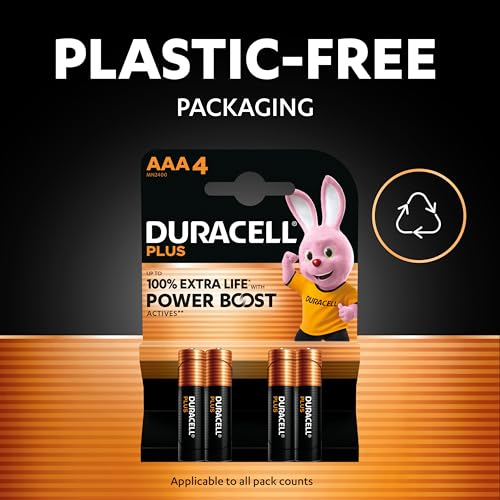DURACELL Plus AAA Batteries (24 Pack) – Alkaline Batteries 1.5V – Up to 100% Extra Life with POWER BOOST Actives– Reliability For Everyday Devices – 0% Plastic Packaging – 10-Year Storage-MN2400 - Image 7