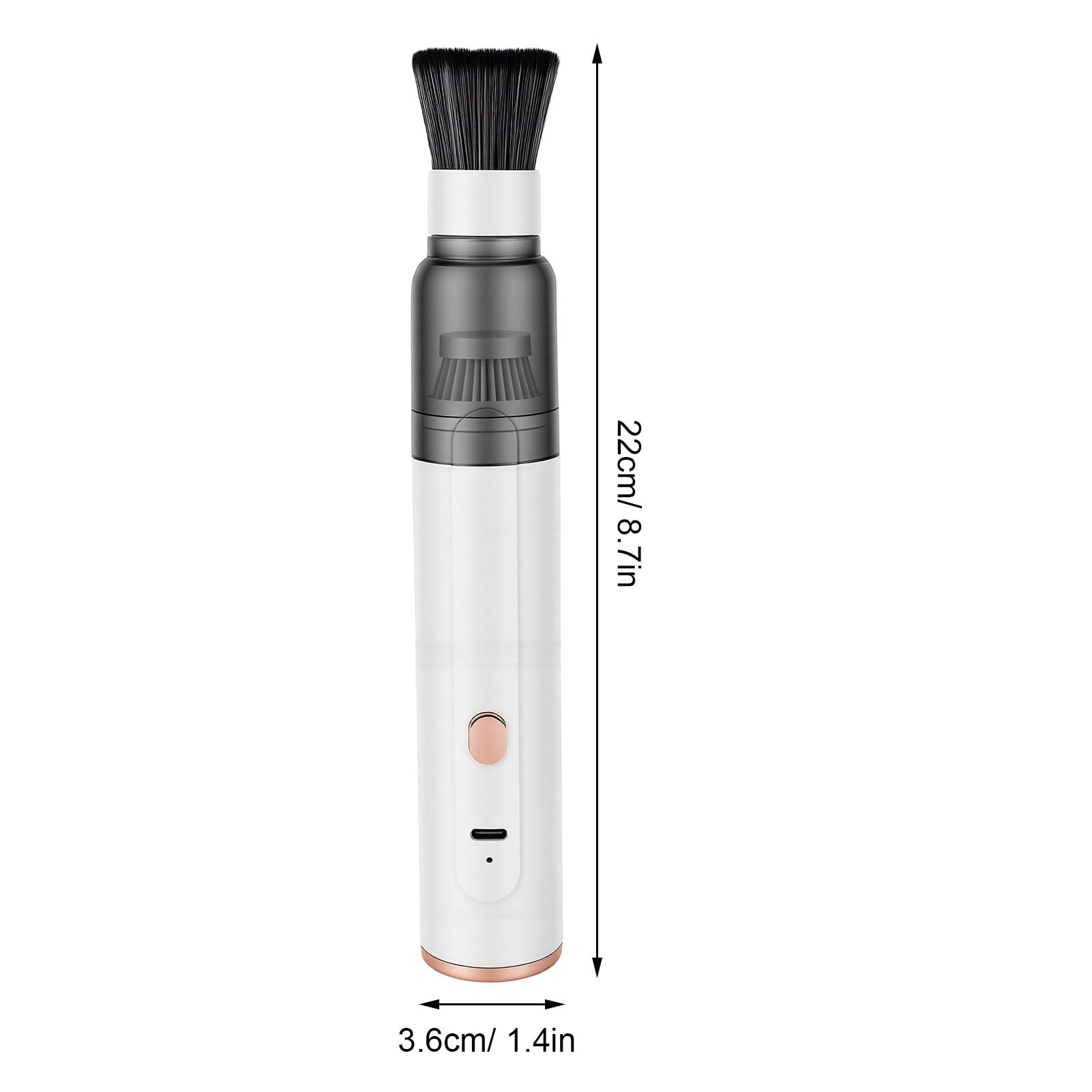 Topiky Aspirapolvere per macinacaffè Senza Fili, Mini Aspirazione Portatile per Auto, Casa e Ufficio, Aspirapolvere Portatile Ricaricabile con Spazzola Morbida, Soffiatore Leggero (WHITE)