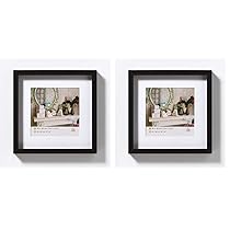 walther design nera 30 x 30 cm con passe-partout, cornice in legno Stoccolma EA339B (Confezione da 2)