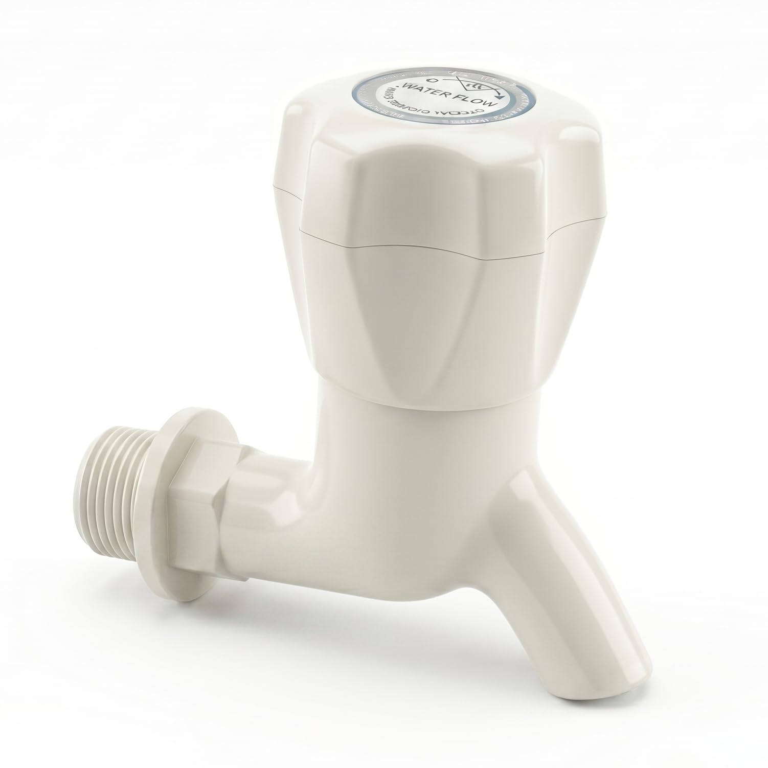 IM-03 PVC Plastic Short Body Bibcock Tap | Wall Mounted Water Tap for Bathroom, Kitchen & Garden | Durable Leak-Proof Faucet | Easy Installation | Ivory-image-6