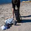 Ho Stevie! Waterproof Surf Backpack - Heavy Duty with Laptop Sleeve - Roll Top Closure Keeps Your Gear Dry In Bag - 25L
