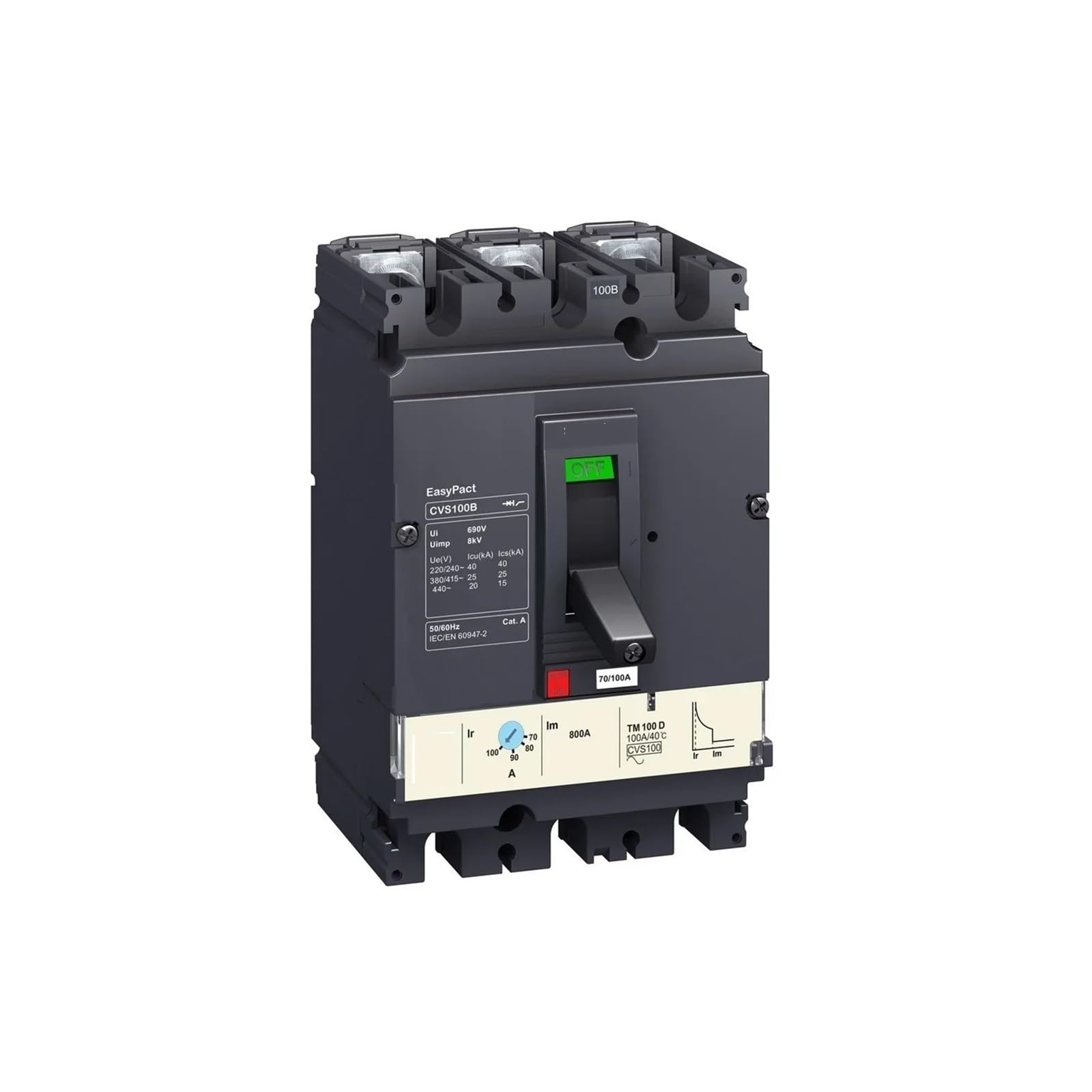 LEOTNNDQ Circuit Breakers Switch CVS100B 3P /3D 4P /4D TM16D-TM100D(4P,16A)