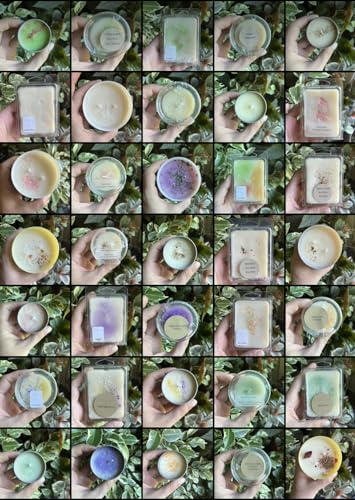 Agate Edge 10oz Luxury Soy Wax Candles (Blackberry Sage: purple mica salt topping)