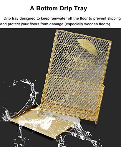 Porte-parapluie métallique rectangulaire design pour cannes et bâtons de marche - 8