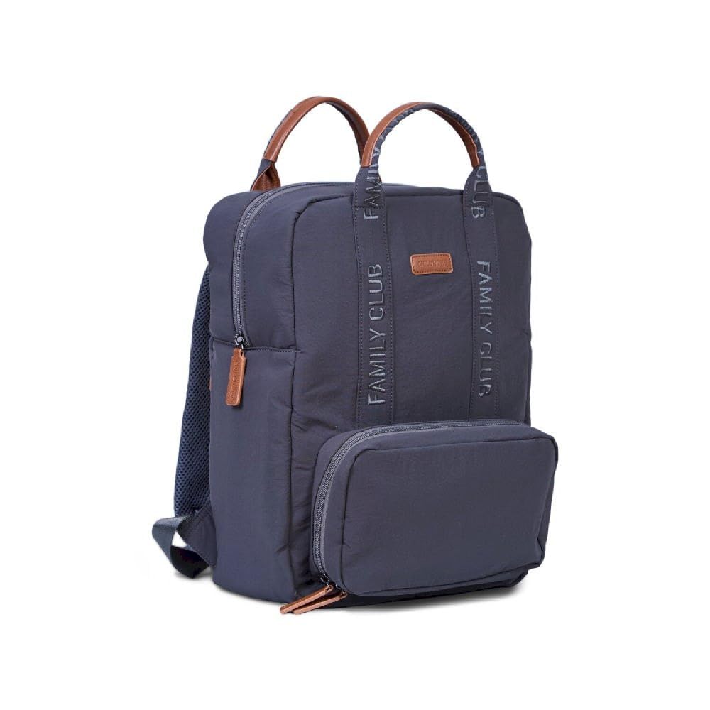 CHILDHOME, Plecak na pieluchy Family Bag, duża pojemność, wielofunkcyjny, mata do przewijania w zestawie, 11 przegródek, izolowane kieszenie, walizka na kółkach, wieszak na wózek, 20,5 l, szary