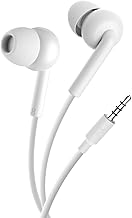 Oraimo in-Ear Wired Earphones | Comfortable Fit with Call Clarity Mic | One-Button Control & Noise-Free Calls | Super Deep Bass and Lightweight Design (White)