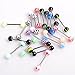 Pack of 20 Colorful Stainless Steel Ball Barbell Tongue Rings Bars Piercing Cosmetic (Type1:20pcs)