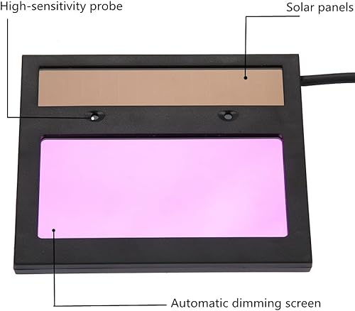 Miniatura 7 de Solar Auto oscurecimiento lente de soldadura panel de soldadura casco máscara automatización filtro sombra ojos gafas (TX500C)