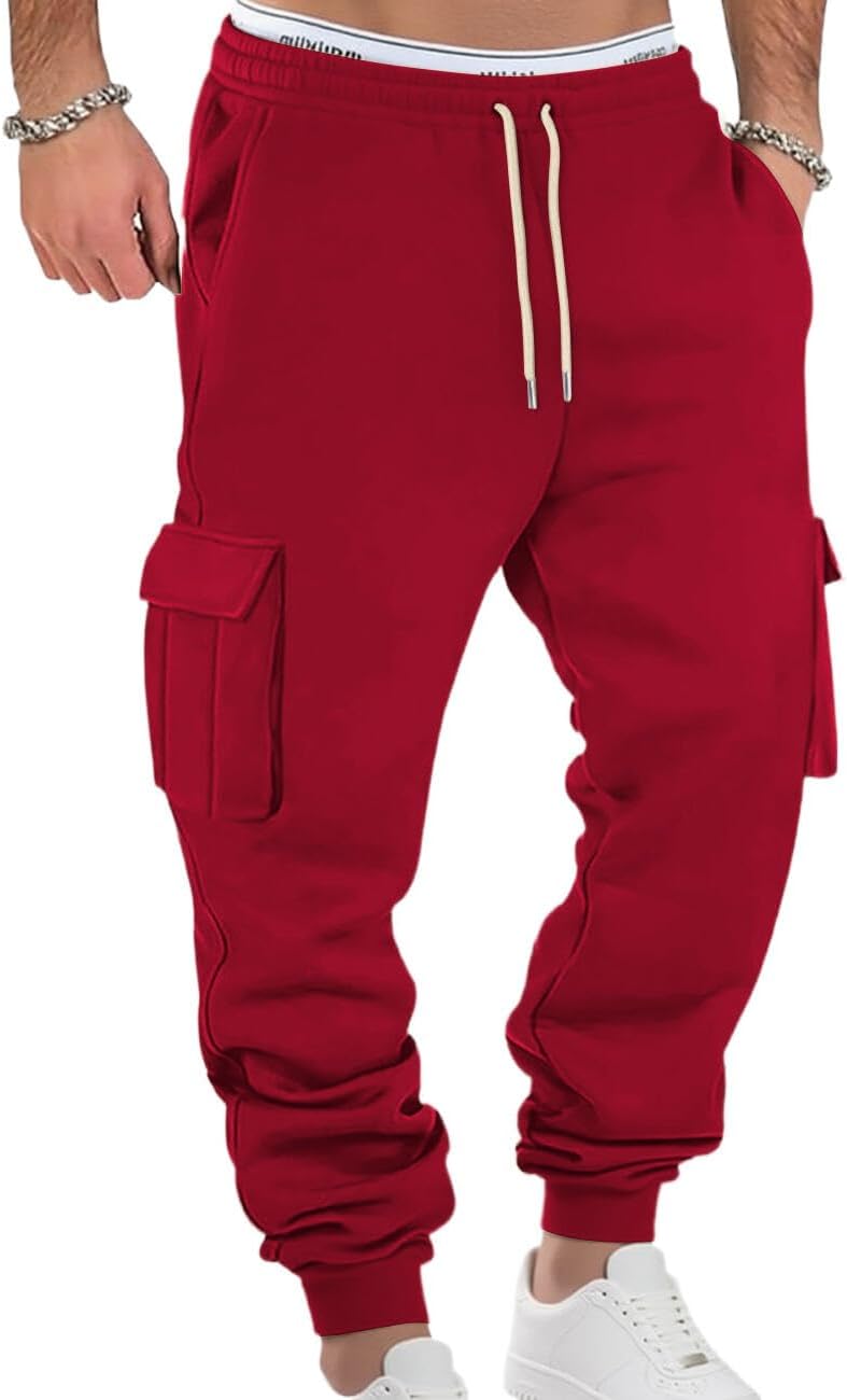 Men's Casual Sweatpants Pants Workout Joggers Stretch Sweat Pants Lounge Athletic P...