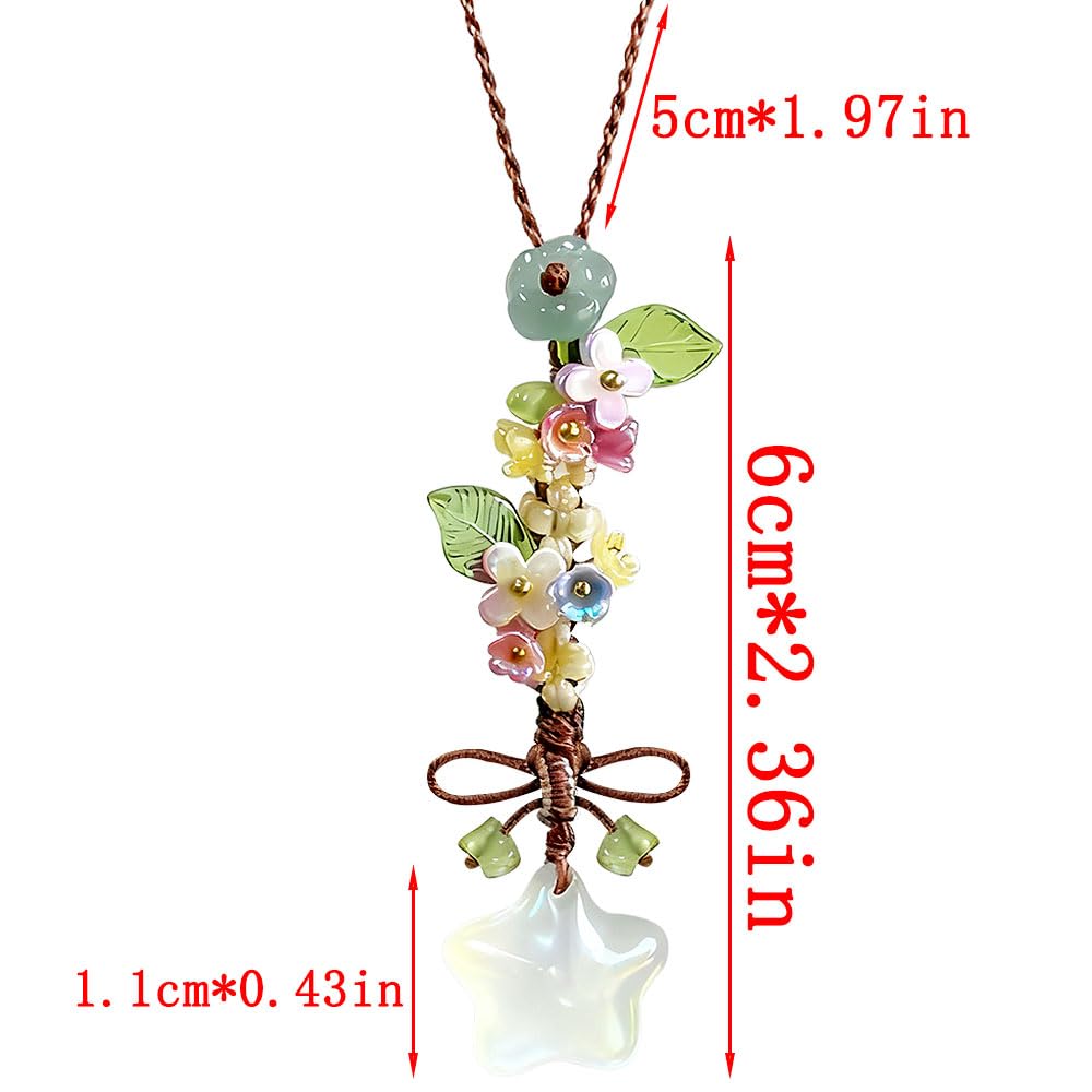 Ice-transparent Star Phone Charm Cute Bow Leaf Flower Phone Charms Strap Aesthetic Cellphone Keychain Camera Charm Strap Bag Hanging Pendant Decorations Handbag Charms Accessories Womens Keychain — view 2