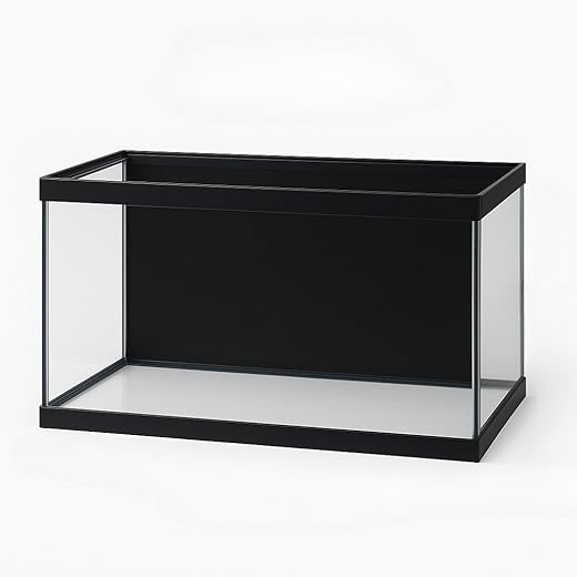 Aquário de Peixes 20 Litros 40x20x25cm - Vidro 3mm Ideal para Peixes Ornamentais, Produto Já Montado, Prático para Casa ou Apartamento (20 litros Com vinil preto,40x20x25)