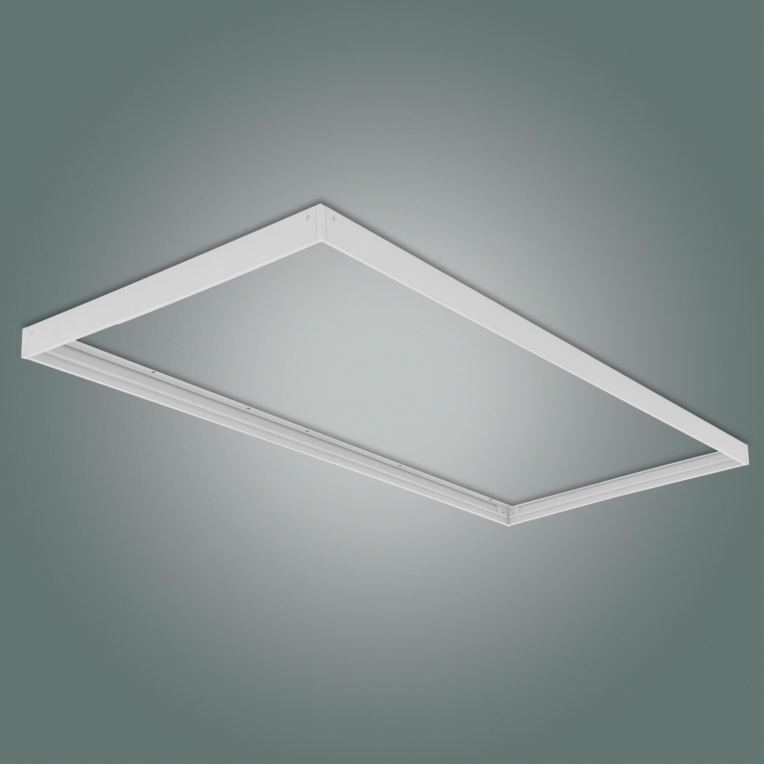 6 telai di montaggio in alluminio bianco per pannello LED, 120 x 60 cm, lampada da soffitto, 1200 x 600 x 43 mm