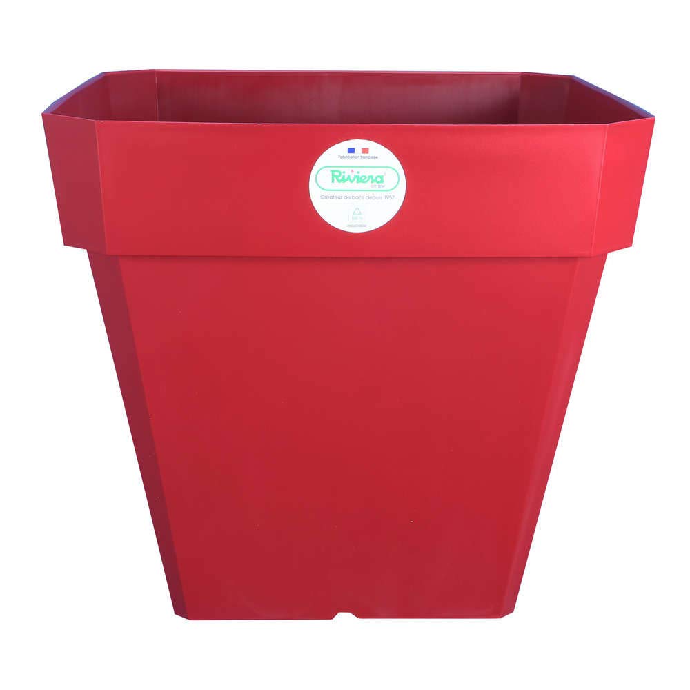 Riviera Topf, Rot – 40 X 40 Cm, Für Innen & Außen, Wasserdicht Und Langlebig
