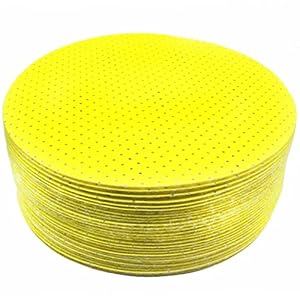 Slijpschijven 225 mm geel 15 stuks korrel 150 zelfklevende schuurbladen schuurpapier schuurpads voor giraffenslijper…