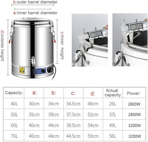 Olla Eléctrica Aislada 70L con Control de Temperatura, Acero Inoxidable miniatura 3