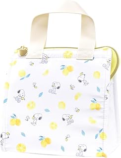 [スヌーピー]ランチバッグ ランチトート ミニトートバッグ 保冷保温バッグ 保冷剤用ポケット ファスナー 通勤 通学 レディース 女子 大人 学生 子供 かわいい キャラクター snoopy0071 レモン(SPIK-128)