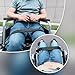 Wheelchair Thigh Strap Leg for Keeping Legs Together Users Support Elderly Dementia Paralysis Parkinson's Spasm Stabilization Strap Leg Straps Wheelchair Patient Protection Belt Seat User（Black） (1)