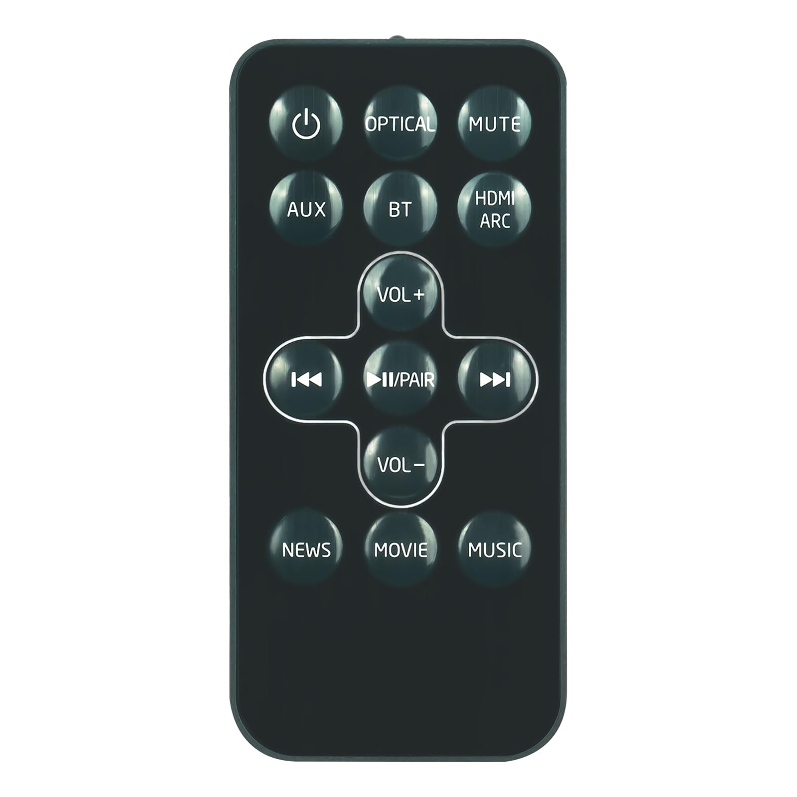 VINABTY New Remote Control Replacement fit for SHARP STV106 HT-SBW110 HT-SB110 HT-SB115 92LRC105001372 fit for TCL Alto 5 TS5000 TS5010 TS5000EU Hight 5+ TS501 2.0 2.1 Channel Soundbar for JBL STV106