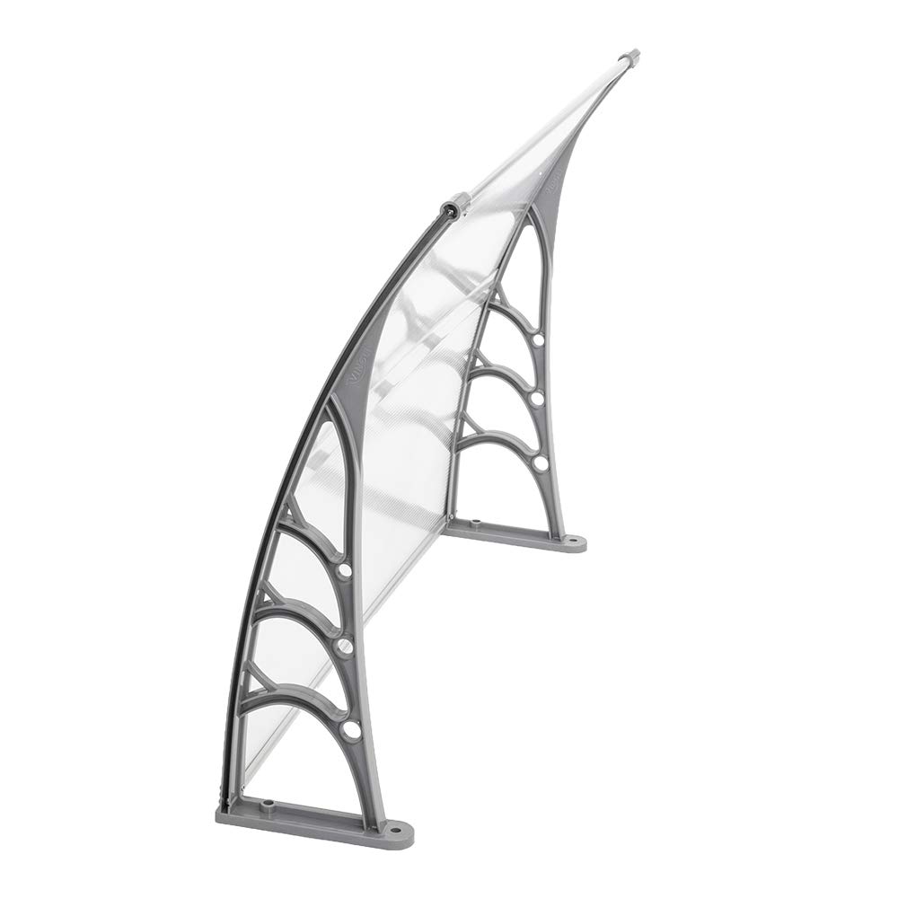 FCH Window Awning Door Canopy, 30" x 40" Window Awning Overhead Door Modern Polycarbonate Cover Outd