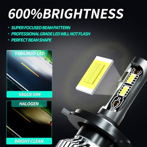 Image of Compatible for 2007 2008 2009 2010 2011 2012 2013 2014 Honda CR-V Headlight Bulbs, 9003 High Low Beam Halogen Replacement with Cooling Fan, 24000LM, Plug and Play, Pack of 2