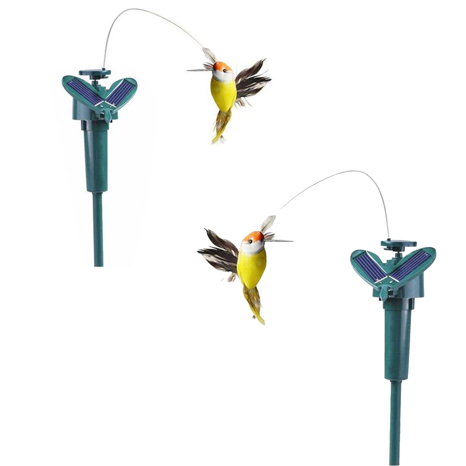 Genérico Colibrí Solar Jardín Estaca, 2 Piezas Estaca Solar para Jardín De Colibrí, Pájaro Decorativo, Fácil En Tierra Plantas Flores para Plantas Flores Patio Macetas Regalo