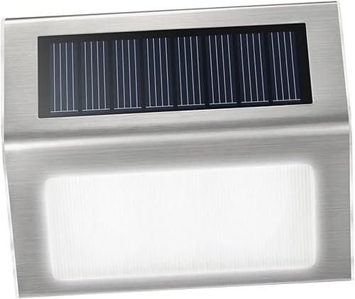 Miniatura 2 de 2 unids Solar Powered Light Pared Lights Solar Wall Lantern Solar Aplique Luz Blanca Lámpara de Pared Solar Corredor Luces para Escaleras Exteriores