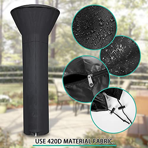 image for Shieldo Patio Heater Covers Waterproof with Zipper Outdoor Heater Cove