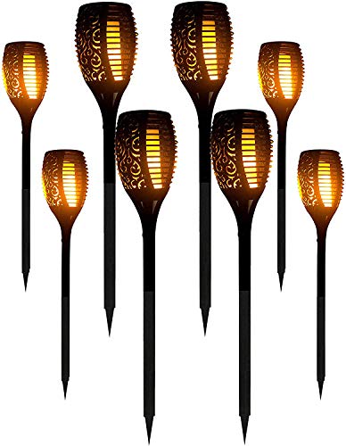 ANTONIO CABRERA HOME COLLECTION 8 Packs LED Solar Outdoor Dancing Flickering Flames Torch