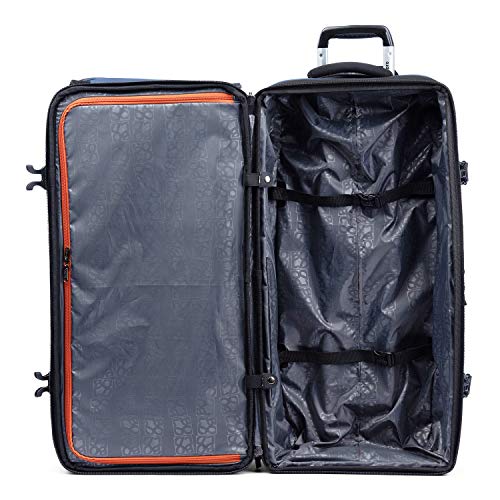 Travelpro Bold Drop Bottom Wheeled Rolling Duffel Bag, Black/Navy, 30-Inch