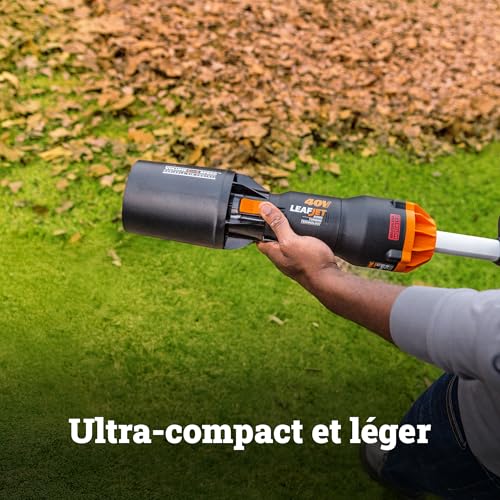 WORX Nitro Souffleur BRUSHLESS sans Fil 40V WG585E.9 Vitesse de soufflerie 266kmh 2 Modes de Vitesses Variable Turbine Technologies supersonique livré sans Batterie ni Chargeur - vue 4
