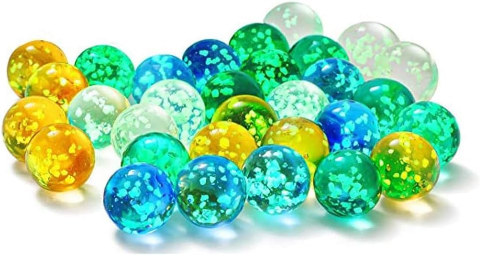 10Pcs Glass Marbles Glow in The Dark Multi-Color Luminous Marbles Marble Games and DIY Home Decoration Marble Runs Learning and Education (0.47 inch) (Pink)