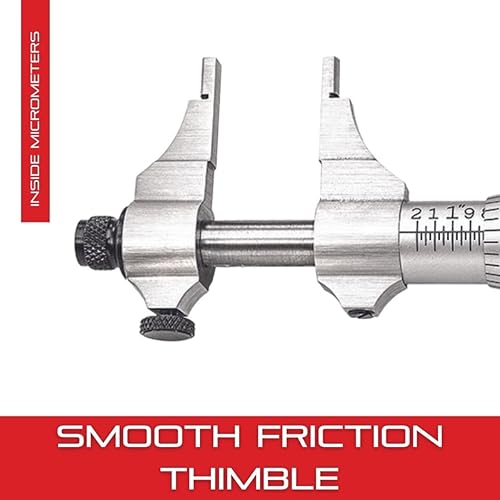 Miniatura 4 de Starrett Pinza micrómetro con dedal de fricción suave, superficie de lectura de cromo satinado y tornillo de bloqueo, ajuste rápido y fácil, rango