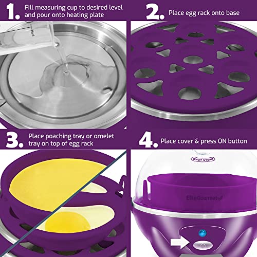 Elite Gourmet EGC700P# Rapid Egg Cooker, 7 Easy-To-Peel thumb #5