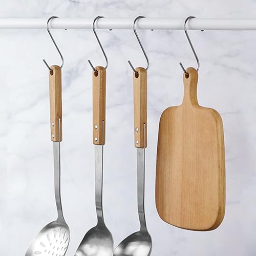 Miniatura 5 de Paquete de 40 ganchos en S de acero inoxidable resistentes para colgar ollas, sartenes, plantas, tazas de café, toallas en la cocina y el baño,